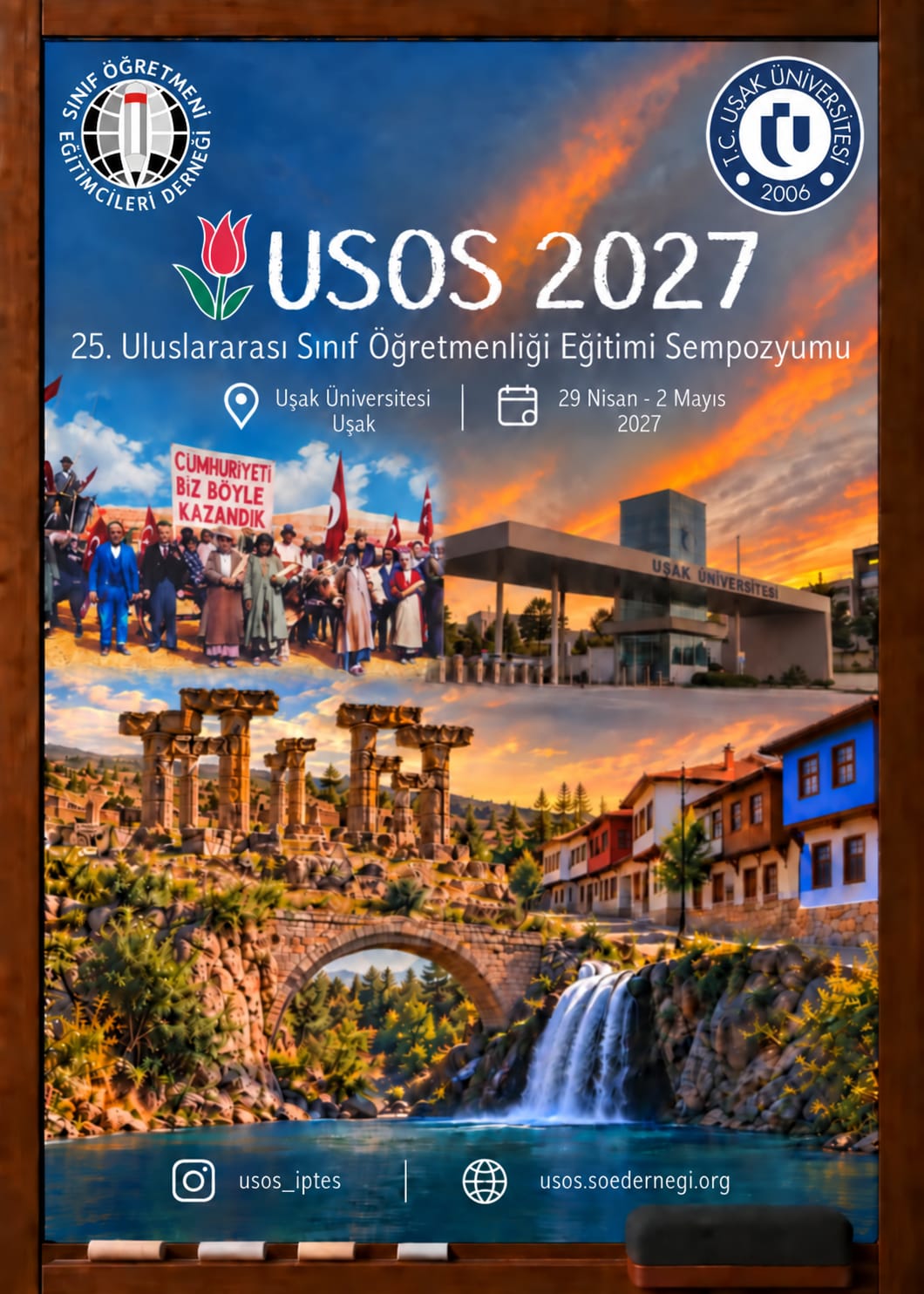 25. Uluslararası Sınıf Öğretmenliği Eğitimi Sempozyumu duyuru afişi